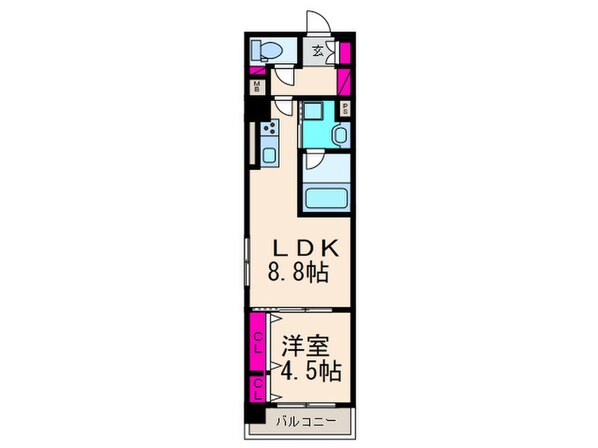 グランブルー高槻の物件間取画像